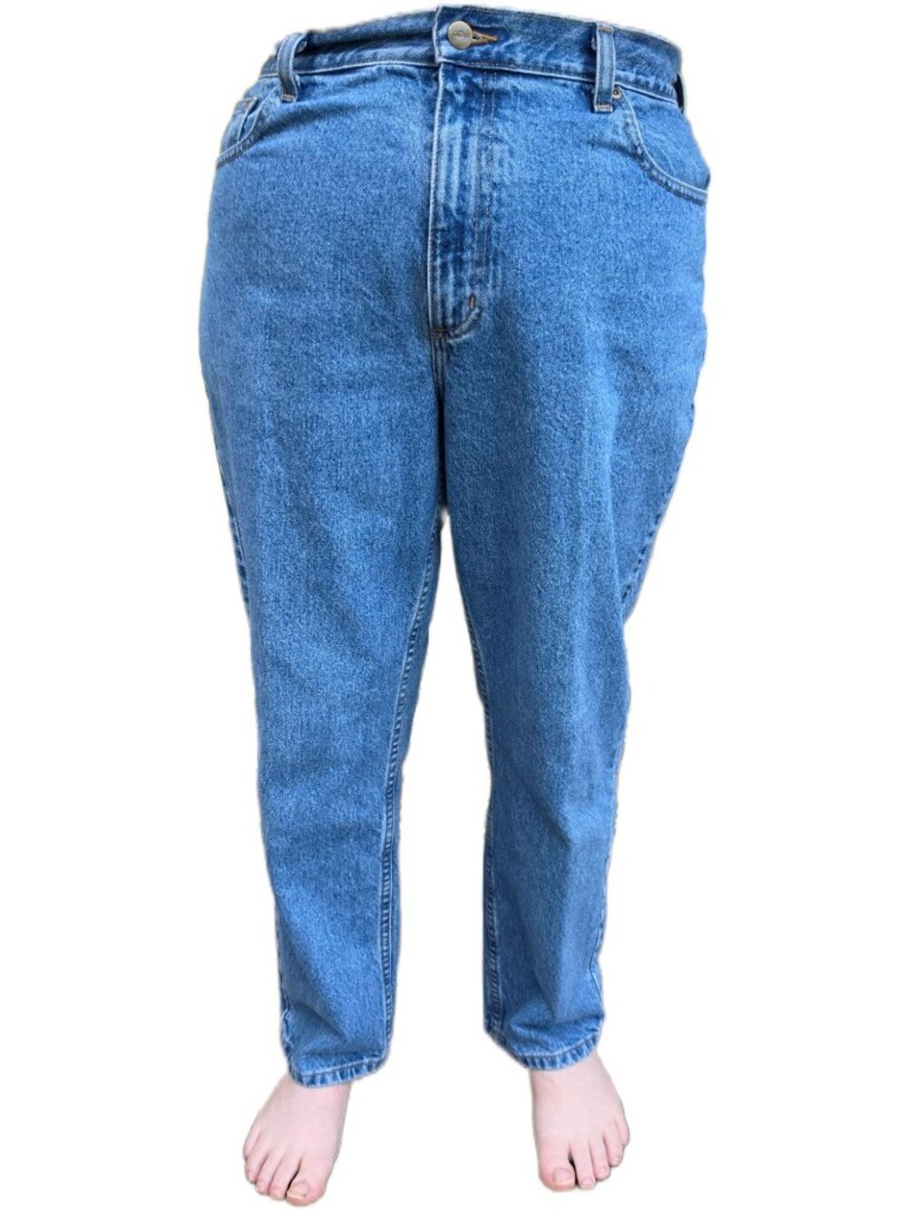 Vtg LL Bean Double L High Rise Mom Jeans 16P 100% Cotton Medium Wash Fits 14P - Picture 3 of 11